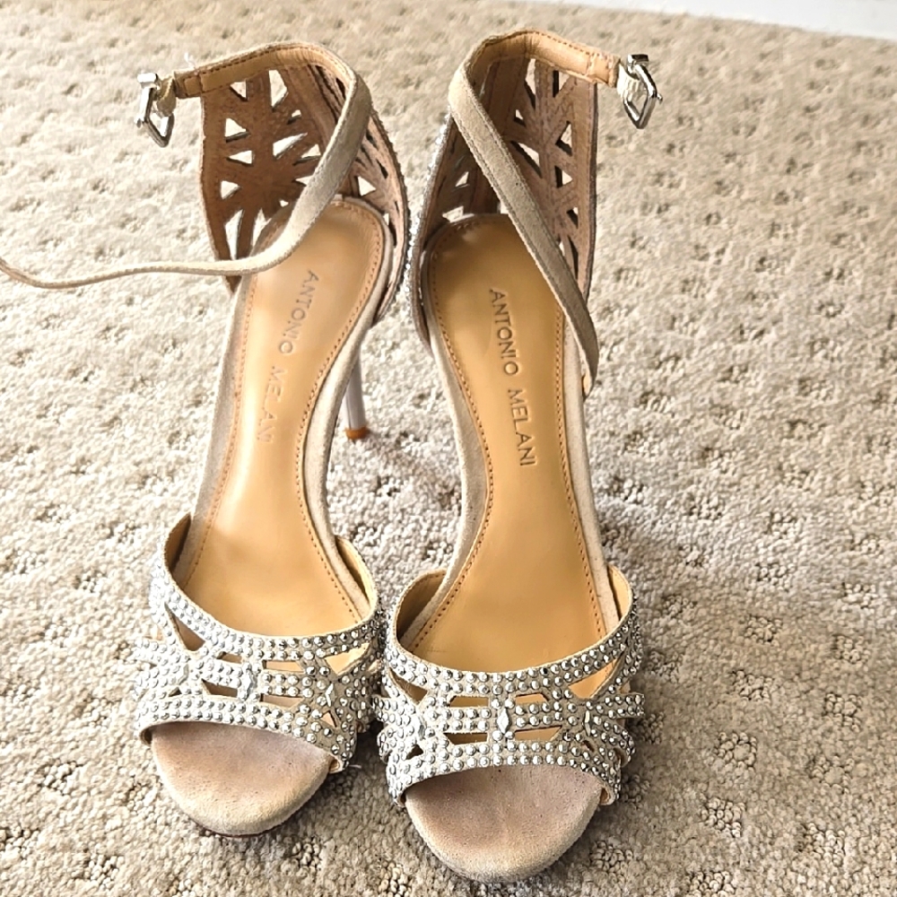 Antonio Melani Beige Strappy Heels